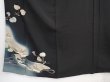 Photo6: 5907T11z850 Antique Japanese Kimono Silk TOMESODE Aoi Black (6)