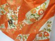 Photo4: 5907T12z1170 Vintage Japanese Kimono Silk FURISODE Flowers Orangered (4)