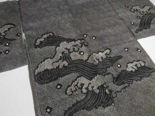 Photo3: NSH06z10  Japanese Kimono Silk SHIBORI HAORI 20pcs FREE SHIPPING (3)