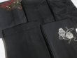Photo11: NHGB01z14  Japanese Kimono Silk BLACK HAORI 25pcs FREE SHIPPING (11)