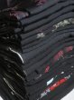 Photo1: NHGB02z14  Japanese Kimono Silk BLACK HAORI 25pcs FREE SHIPPING (1)