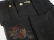 Photo11: NHGB03z14  Japanese Kimono Silk BLACK HAORI 25pcs FREE SHIPPING (11)