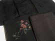 Photo5: NHGB05z14  Japanese Kimono Silk BLACK HAORI 25pcs FREE SHIPPING (5)
