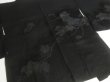 Photo8: NHGB05z14  Japanese Kimono Silk BLACK HAORI 25pcs FREE SHIPPING (8)