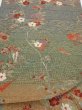 Photo1: 2C01z60  Japanese Kimono Silk  FABRIC Branch Dark green 40.9x14.8 (1)