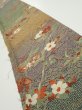 Photo1: 2C07z40  Japanese Kimono Silk  FABRIC Branch Dark green 59.8x7.1 (1)