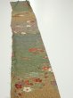 Photo3: 2C08z40  Japanese Kimono Silk  FABRIC Branch Dark green 61.0x7.3 (3)