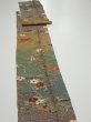 Photo3: 2C09z60  Japanese Kimono Silk  FABRIC Branch Dark green 87.0x7.3 (3)