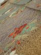 Photo4: 2C09z60  Japanese Kimono Silk  FABRIC Branch Dark green 87.0x7.3 (4)