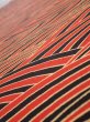 Photo4: 2C02z70  Japanese Kimono Silk  FABRIC Wave Orange-Red 48.4x14.4 (4)