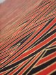 Photo4: 2C04z40  Japanese Kimono Silk  FABRIC Wave Orange-Red 58.3x7.5 (4)