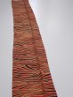 Photo3: 2C05z50  Japanese Kimono Silk  FABRIC Wave Orange-Red 67.7x6.7 (3)
