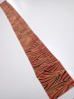 Photo4: 2C05z50  Japanese Kimono Silk  FABRIC Wave Orange-Red 67.7x6.7 (4)
