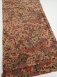 Photo2: 2C01z60  Japanese Kimono Silk  FABRIC Flowers Pink-Brown 40.9x14.8 (2)