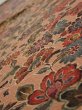 Photo4: 2C01z60  Japanese Kimono Silk  FABRIC Flowers Pink-Brown 40.9x14.8 (4)