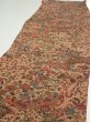 Photo3: 2C04z90  Japanese Kimono Silk  FABRIC Flowers Pink-Brown 67.7x14.8 (3)