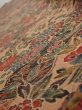 Photo4: 2C08z40  Japanese Kimono Silk  FABRIC Flowers Pink-Brown 60.6x7.3 (4)