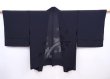 Photo1: 5910T01z300 Vintage Japanese Kimono Silk See through HAORI Bamboo Black (1)