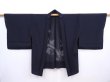 Photo5: 5910T01z300 Vintage Japanese Kimono Silk See through HAORI Bamboo Black (5)
