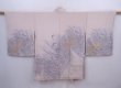 Photo1: 5910T02z550 Vintage Japanese Kimono Silk HAORI Chrysanthemum Ash pink (1)