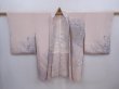 Photo4: 5910T02z550 Vintage Japanese Kimono Silk HAORI Chrysanthemum Ash pink (4)