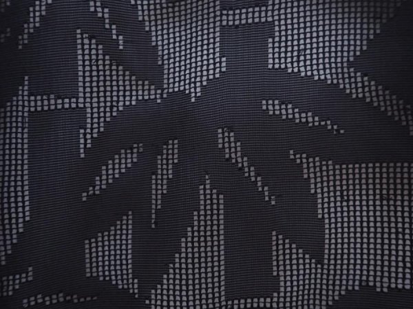 Photo4: 5910T03z310 Vintage Japanese Kimono Silk See through HAORI Black (4)