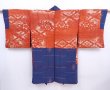 Photo1: 5910T04z610 Antique Japanese Kimono Silk HAORI  Dark blue (1)