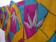 Photo2: 5910T07z550 Vintage Japanese Kimono Silk HAORI Bamboo grass Yellow ochre (2)