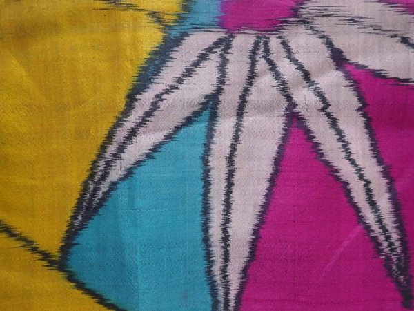 Photo4: 5910T07z550 Vintage Japanese Kimono Silk HAORI Bamboo grass Yellow ochre (4)