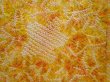 Photo4: 5910T08z520 Vintage Japanese Kimono Silk SHIBORI HAORI Dark yellow (4)