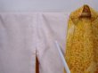 Photo8: 5910T08z520 Vintage Japanese Kimono Silk SHIBORI HAORI Dark yellow (8)