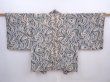 Photo1: 5910T09z520 Vintage Japanese Kimono Silk HAORI  Blue-Gray (1)