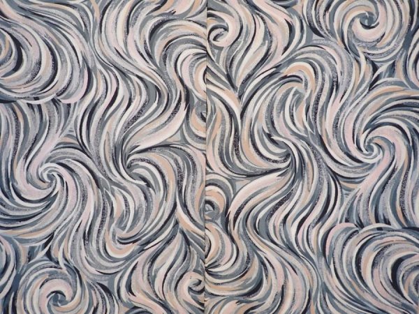 Photo3: 5910T09z520 Vintage Japanese Kimono Silk HAORI  Blue-Gray (3)