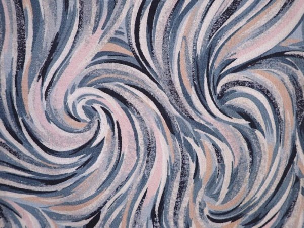 Photo4: 5910T09z520 Vintage Japanese Kimono Silk HAORI  Blue-Gray (4)