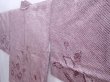 Photo2: 5910T10z460 Vintage Japanese Kimono Silk SHIBORI HAORI Dark purple-gray (2)