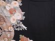 Photo8: 5910T11z640 Antique Japanese Kimono Silk TOMESODE Chrysanthemum Black (8)