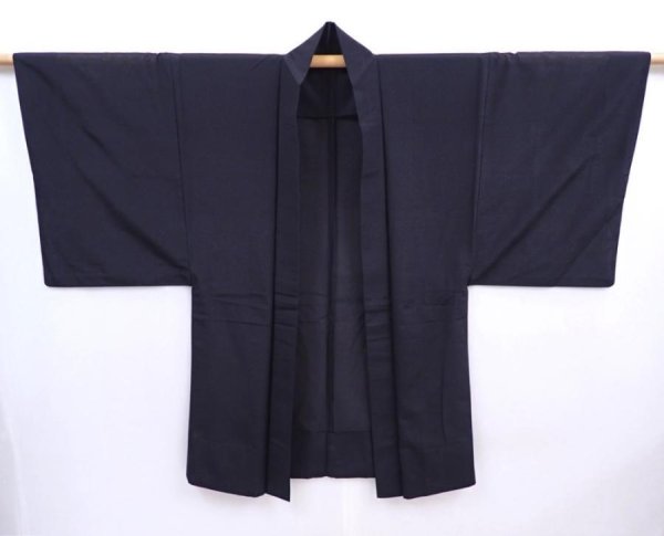 Photo5: 5911T01z380 Vintage Japanese Kimono Silk Men's See through HAORI (5)