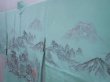 Photo2: 5911T02z440 Vintage Japanese Kimono Silk HAORI Trees Mint green (2)