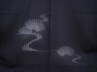Photo3: 5911T03z310 Vintage Japanese Kimono Silk See through HAORI  Black (3)