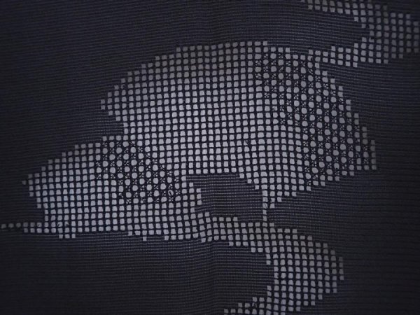 Photo4: 5911T03z310 Vintage Japanese Kimono Silk See through HAORI  Black (4)