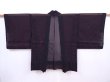 Photo1: 5911T05z210 Vintage Japanese Kimono Silk See through HAORI Flower Black (1)