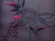 Photo4: 5911T05z210 Vintage Japanese Kimono Silk See through HAORI Flower Black (4)