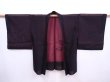 Photo5: 5911T05z210 Vintage Japanese Kimono Silk See through HAORI Flower Black (5)