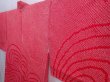 Photo2: 5911T08z490 Vintage Japanese Kimono Silk SHIBORI HAORI Wave Red-Pink (2)