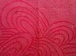 Photo3: 5911T08z490 Vintage Japanese Kimono Silk SHIBORI HAORI Wave Red-Pink (3)
