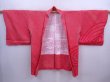 Photo6: 5911T08z490 Vintage Japanese Kimono Silk SHIBORI HAORI Wave Red-Pink (6)