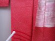 Photo8: 5911T08z490 Vintage Japanese Kimono Silk SHIBORI HAORI Wave Red-Pink (8)