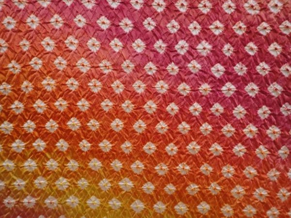 Photo4: 5911T09z450 Vintage Japanese Kimono Silk SHIBORI HAORI  Wine red (4)