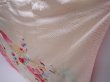 Photo4: 5911T12z1090 Vintage Japanese Kimono Silk FURISODE Peony Off-white (4)