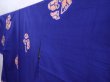 Photo2: 5911T13z780 Vintage Japanese Kimono Silk TSUMUGI  Dark lavender (2)